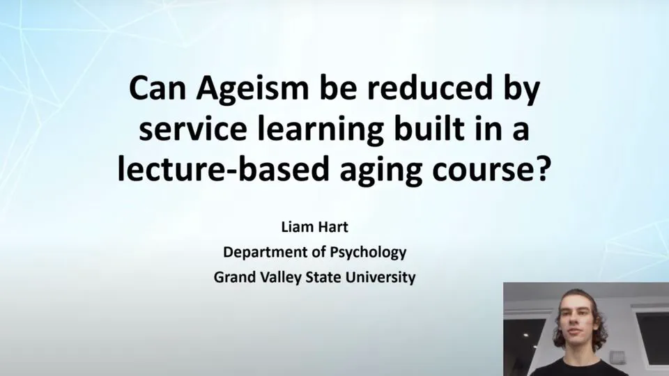Can Ageism Be Reduced by Service Learning Built in a Lecture-Based Aging Course?