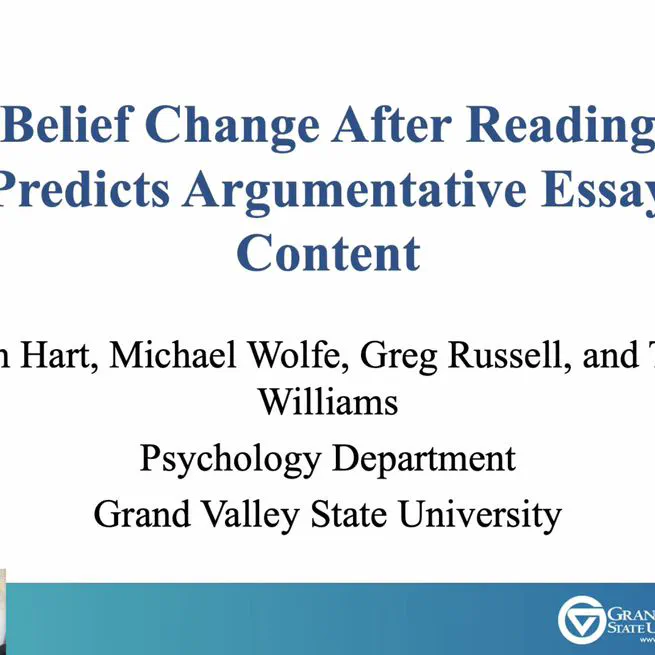 Belief Change After Reading Predicts Argumentative Essay Content