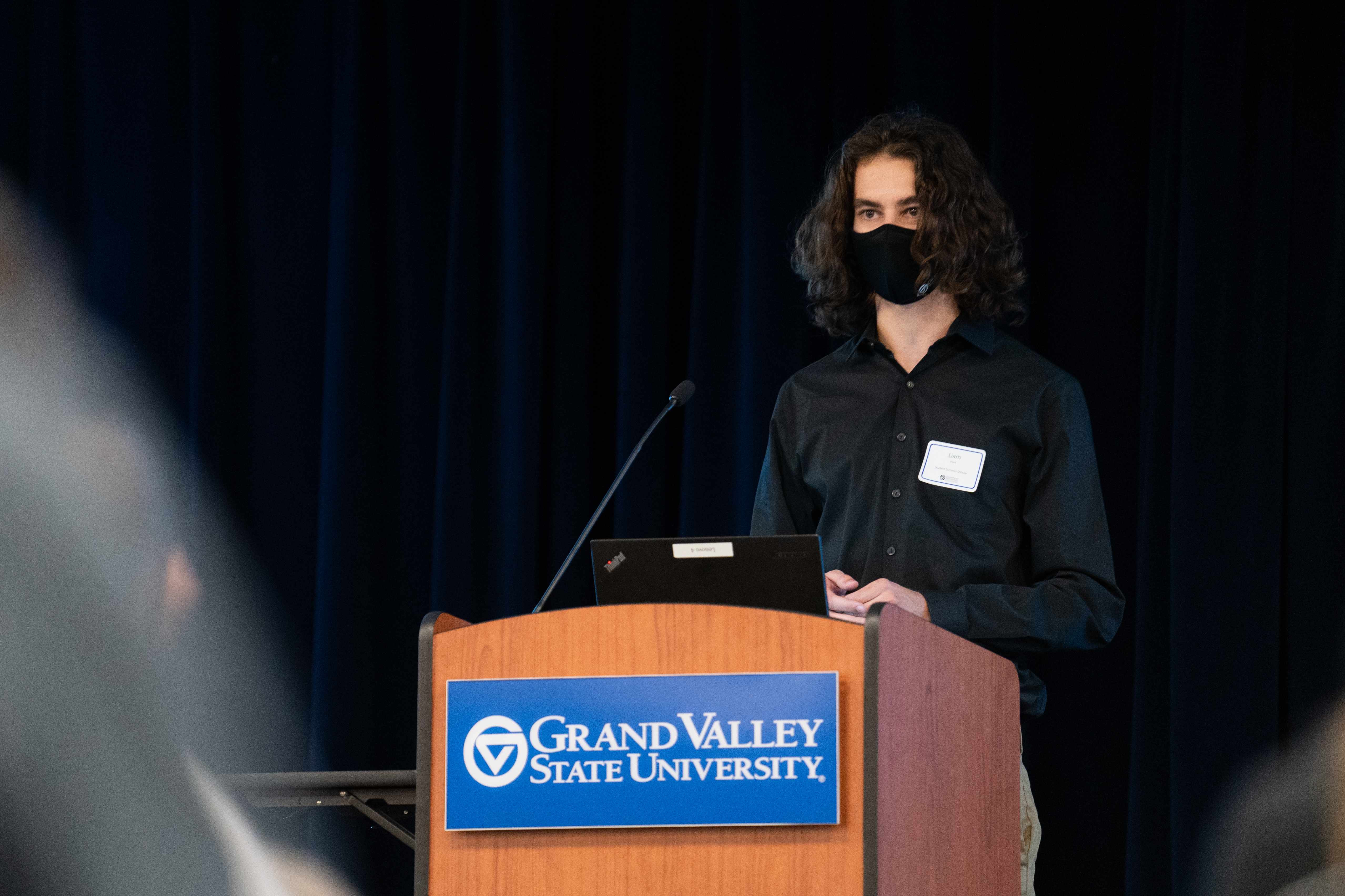 Liam at student summer scholars showcase